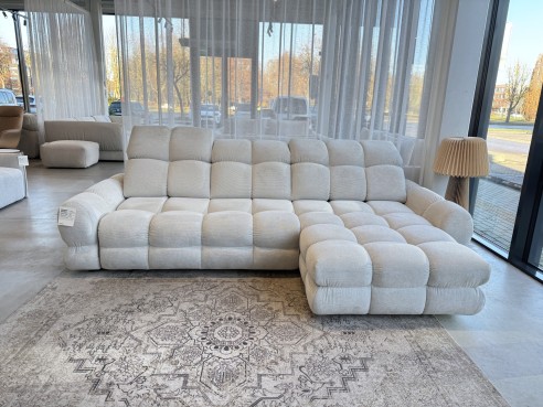 kampinė sofa su miego funkcija, moderni
